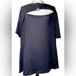 NWT- Ava & Viv Women's Plus Size Slim Fit Short Sleeve Ribbed T-Shirt